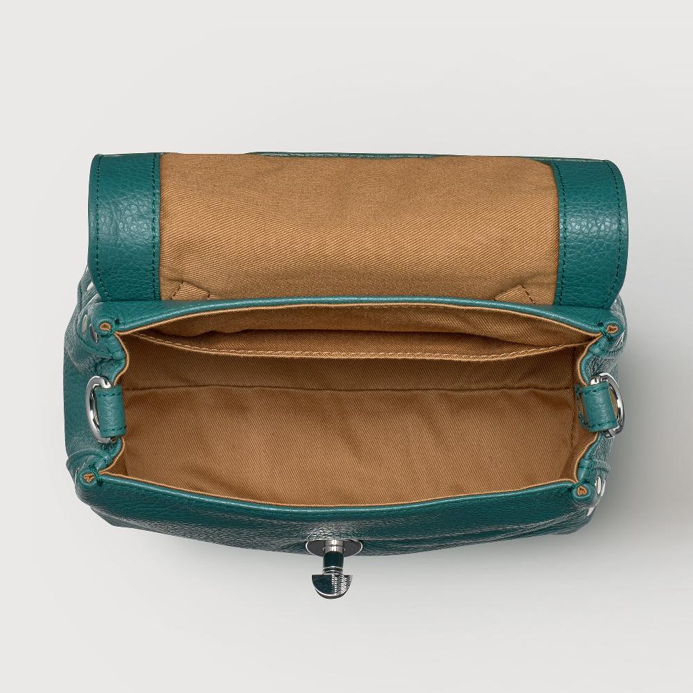 Zanellato BORSA POSTINA® BABY IN PELLE MARTELLATA GREEN ACCA | Zanellato Italia