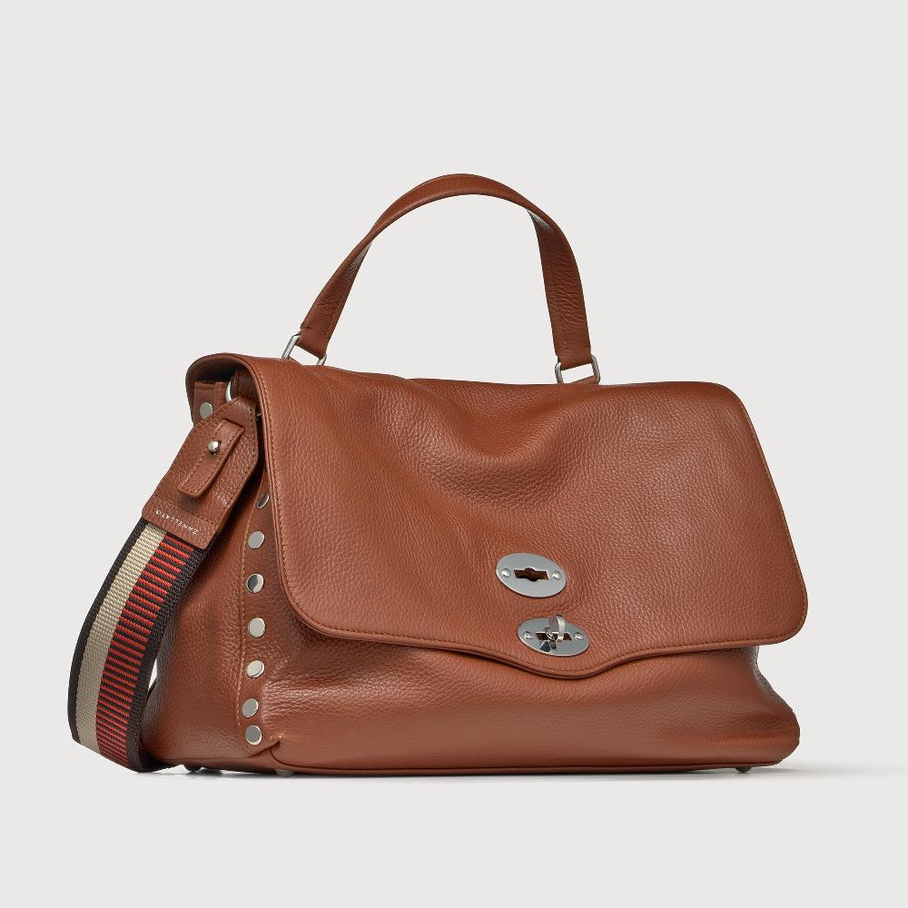 Zanellato BORSA POSTINA® MEDIUM IN PELLE MARTELLATA BROWN CANALETTO | Zanellato Qualità Garantita