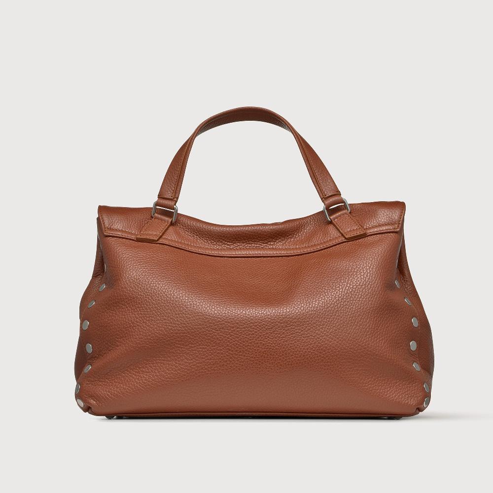 Zanellato BORSA POSTINA® MEDIUM IN PELLE MARTELLATA BROWN CANALETTO | Zanellato Qualità Garantita