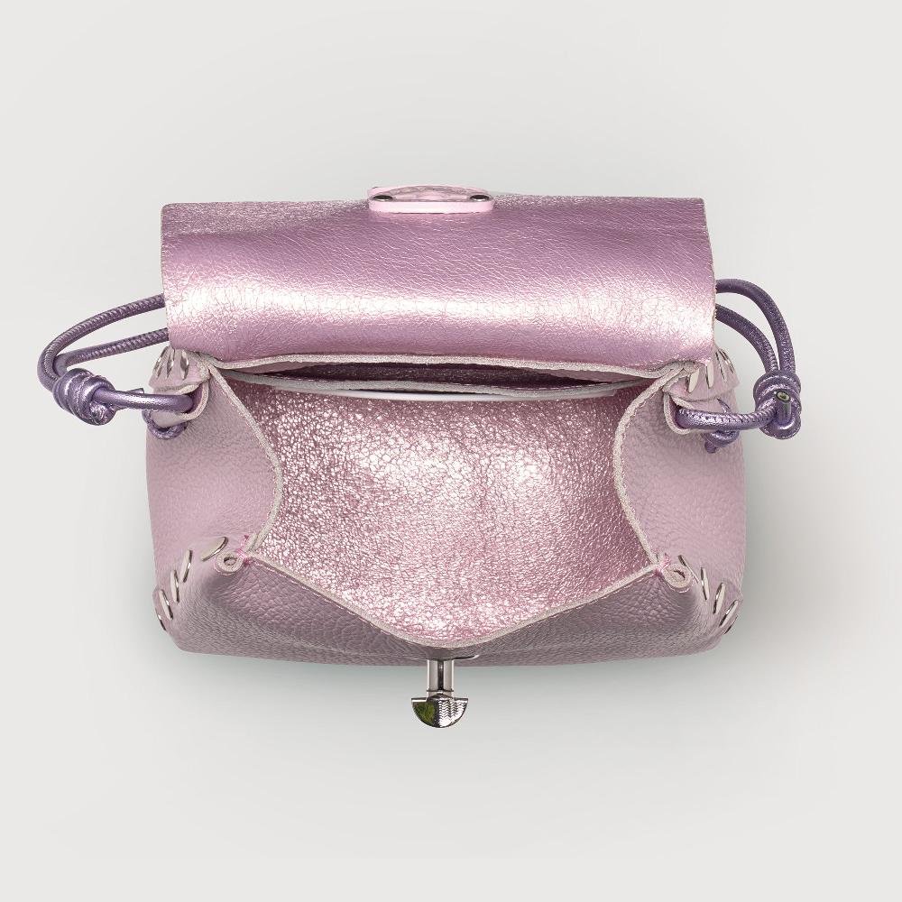 Zanellato BORSA POSTINA® SUPER BABY IN PELLE LAMINATA PURPLE GLICINE | Zanellato Fino Al -60%