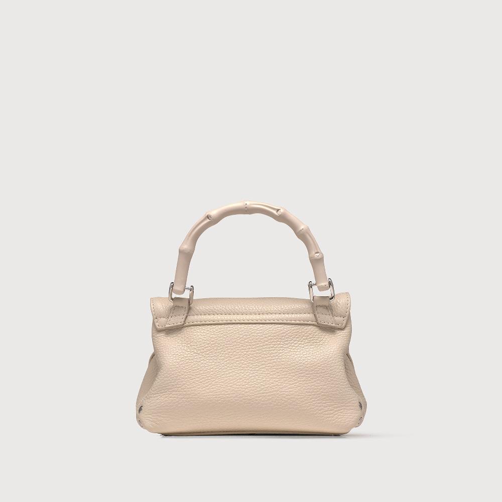 Zanellato BORSA POSTINA® BABY IN PELLE MARTELLATA WHITE BIANCONE | Zanellato Prezzo Ridotto