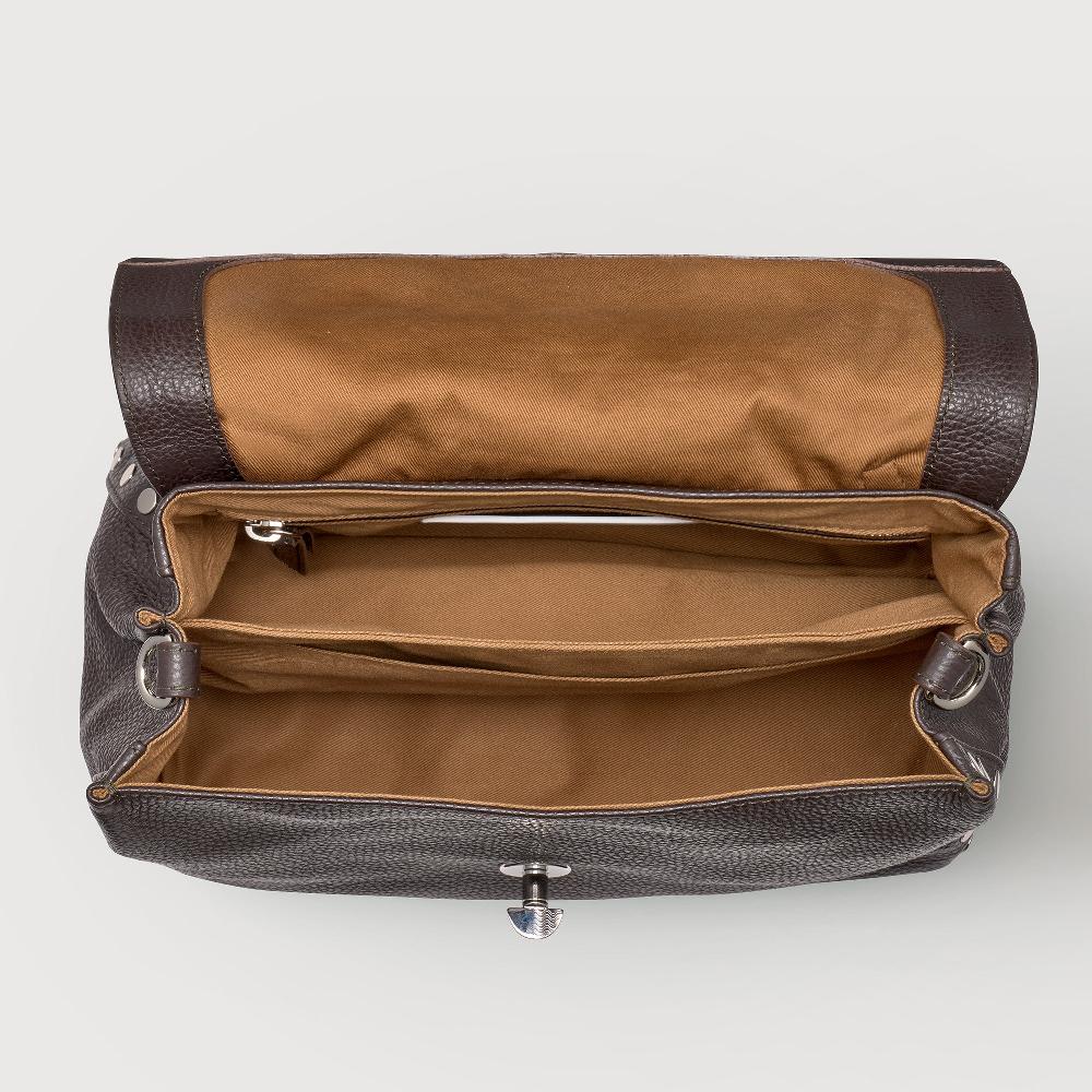 Zanellato BORSA POSTINA® SMALL IN PELLE MARTELLATA BROWN MOCACCINO | Zanellato Convenienza