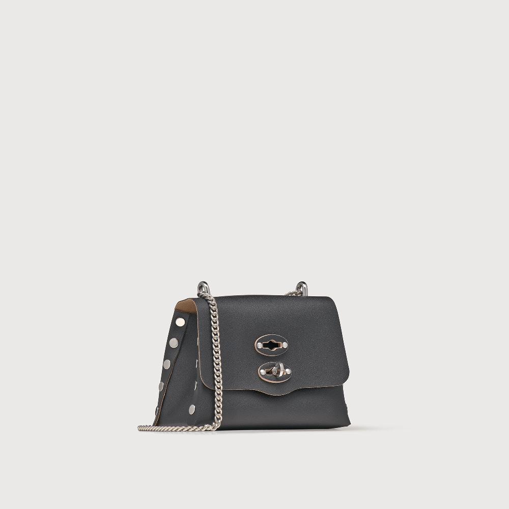 Zanellato BORSA POSTINA® SUPER BABY IN PELLE RIGENERATA BLACK NERO | Zanellato Online