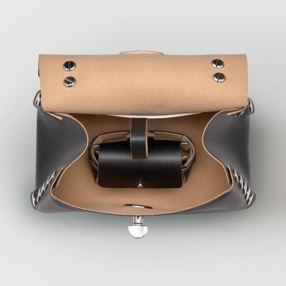 Zanellato BORSA POSTINA® SUPER BABY IN PELLE RIGENERATA BLACK NERO | Zanellato Online