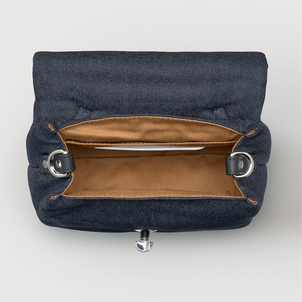 Zanellato BORSA POSTINA® BABY IN TESSUTO DENIM PADDED BLUE NIMES | Zanellato In Vendita