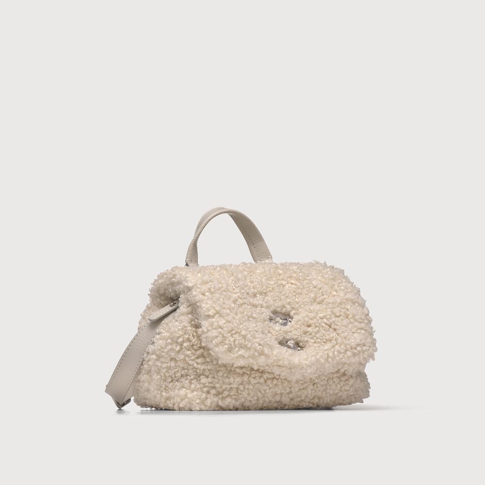 Zanellato BORSA POSTINA® BABY IN TESSUTO TEDDY WHITE MERINOS | Zanellato Vendita Calda