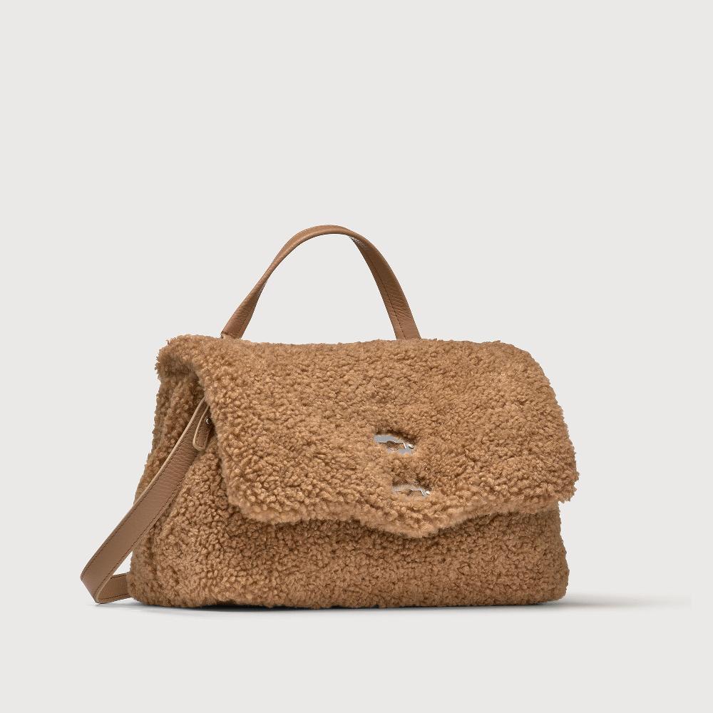 Zanellato BORSA POSTINA® SMALL IN TESSUTO TEDDY BROWN TEDDY | Zanellato Vendita Economica