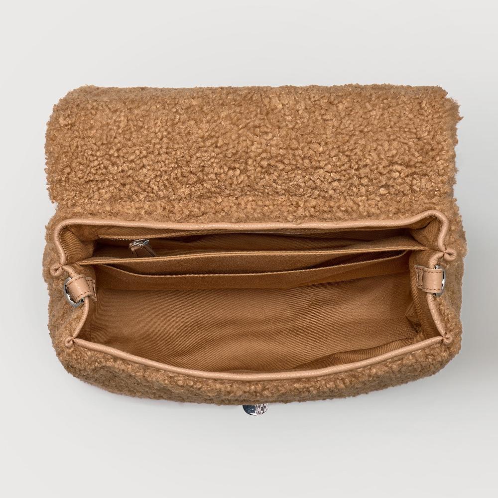 Zanellato BORSA POSTINA® SMALL IN TESSUTO TEDDY BROWN TEDDY | Zanellato Vendita Economica