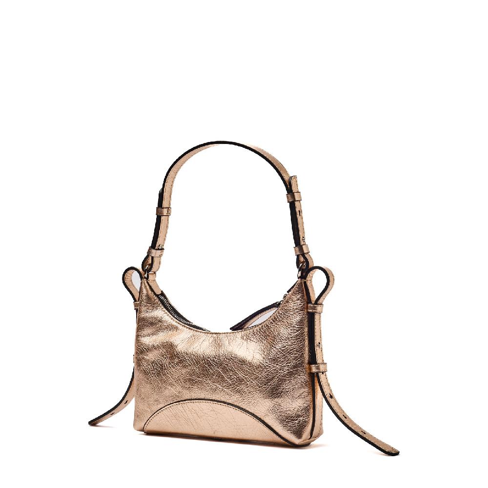 Zanellato BORSA MITA SMALL IN PELLE MARTELLATA GOLD CRISTALLO | Zanellato Nuova