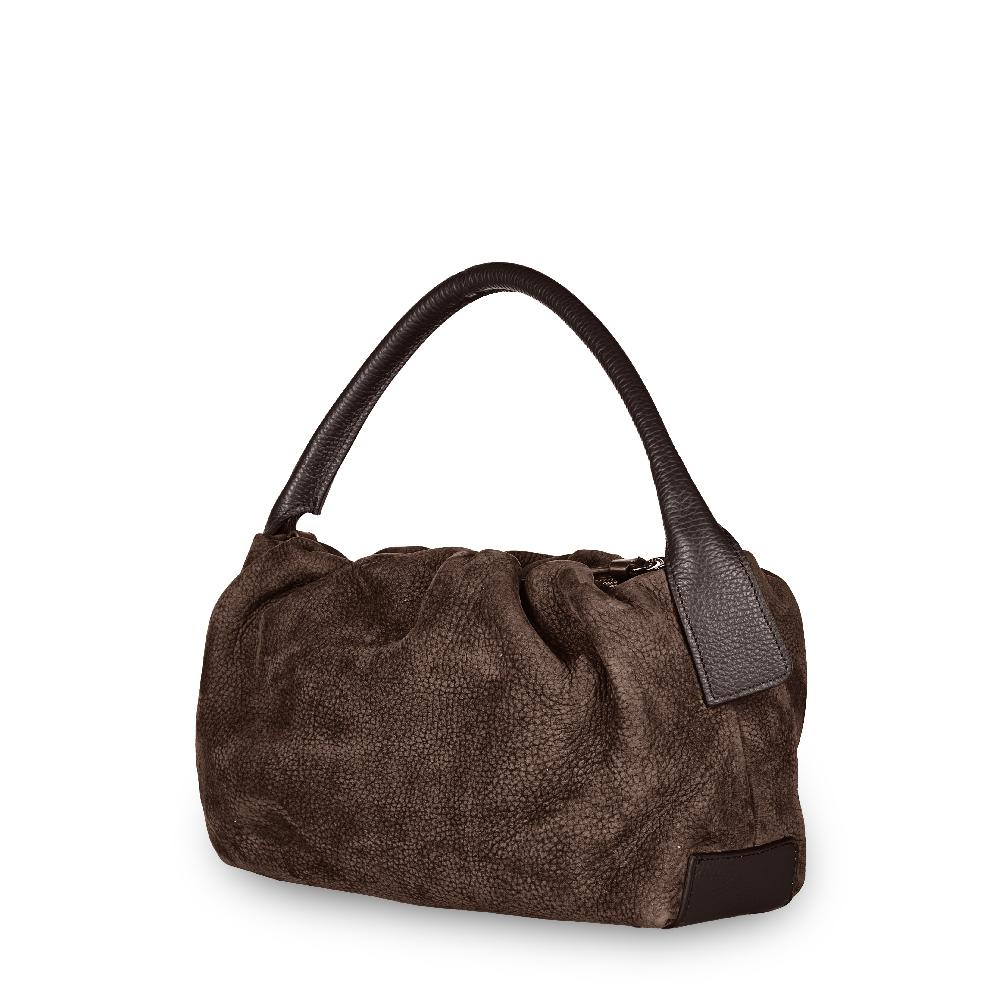 Zanellato BORSA TULIPA UNICA IN PELLE NABUK BROWN FONDENTE | Zanellato Italy