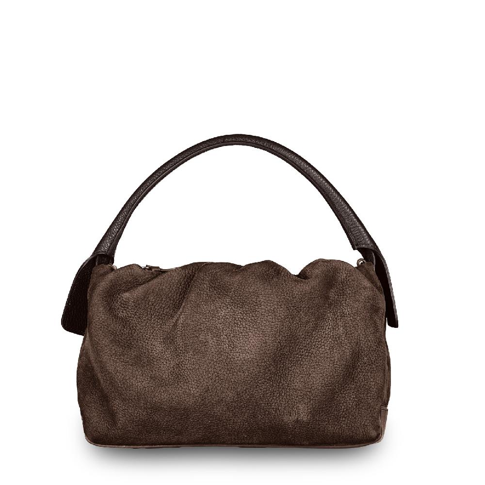 Zanellato BORSA TULIPA UNICA IN PELLE NABUK BROWN FONDENTE | Zanellato Italy
