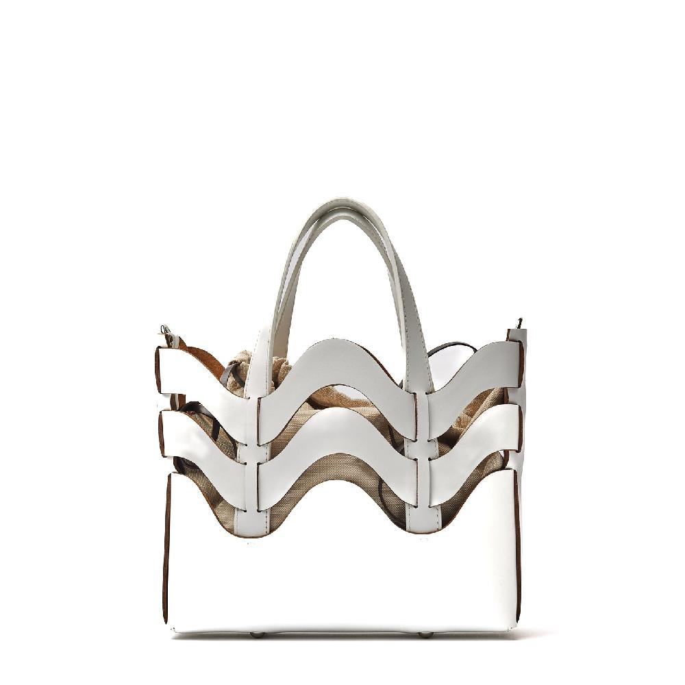 Zanellato BORSA DUNE SMALL IN PELLE RIGENERATA WHITE GESSO | Zanellato Soddisfazione Garantita