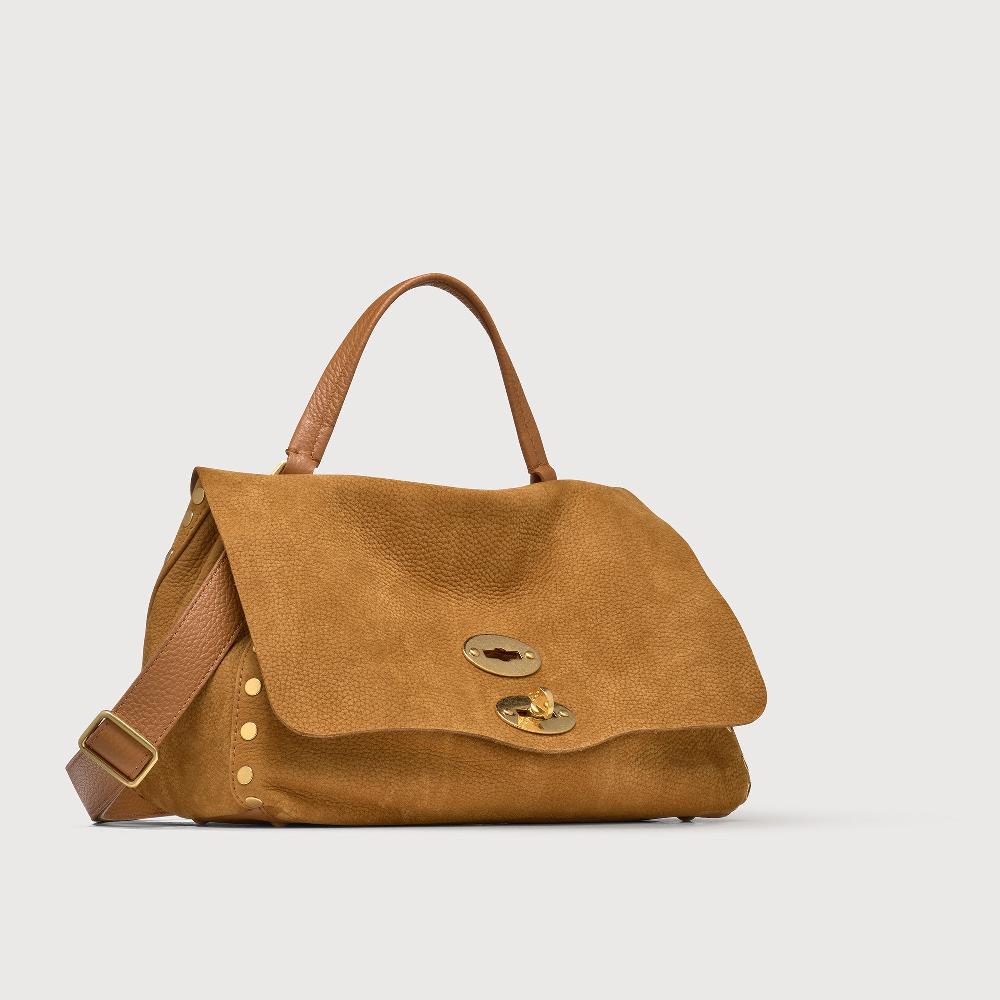 Zanellato BORSA POSTINA® SMALL IN PELLE NABUK BROWN BRANDY | Zanellato Presa
