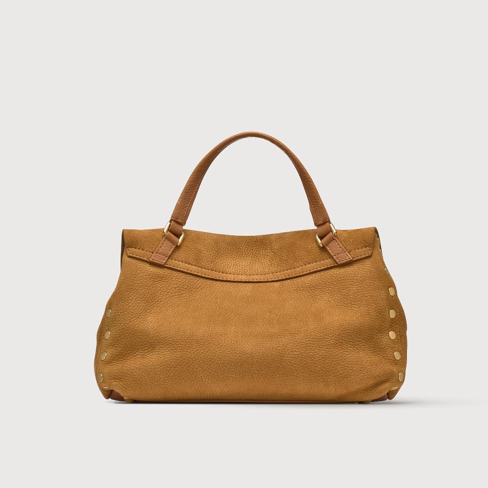 Zanellato BORSA POSTINA® SMALL IN PELLE NABUK BROWN BRANDY | Zanellato Presa