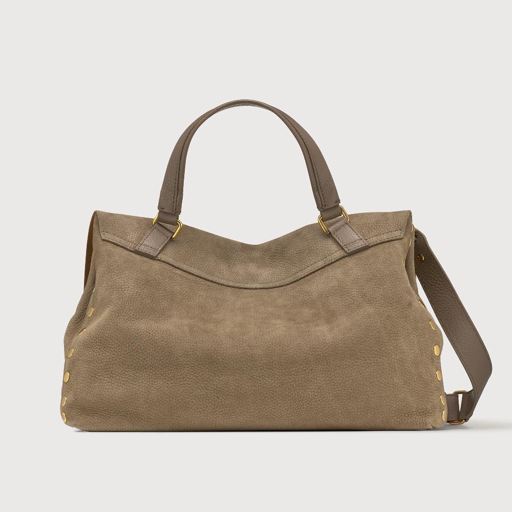 Zanellato BORSA POSTINA® MEDIUM IN PELLE NABUK GREY VOLTOLINA | Zanellato Offerta