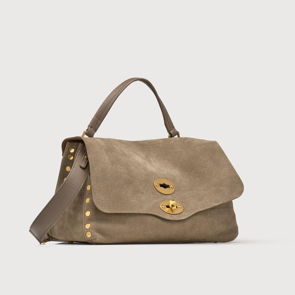 Zanellato BORSA POSTINA® SMALL IN PELLE NABUK GREY VOLTOLINA | Zanellato Economico