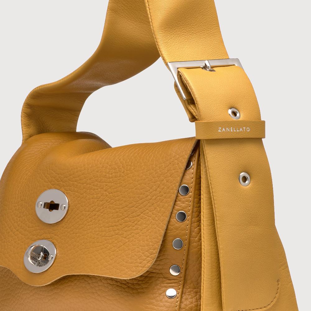 Zanellato BORSA POSTINA® SMALL IN PELLE MARTELLATA YELLOW GIALLONE | Zanellato Vendite Flash
