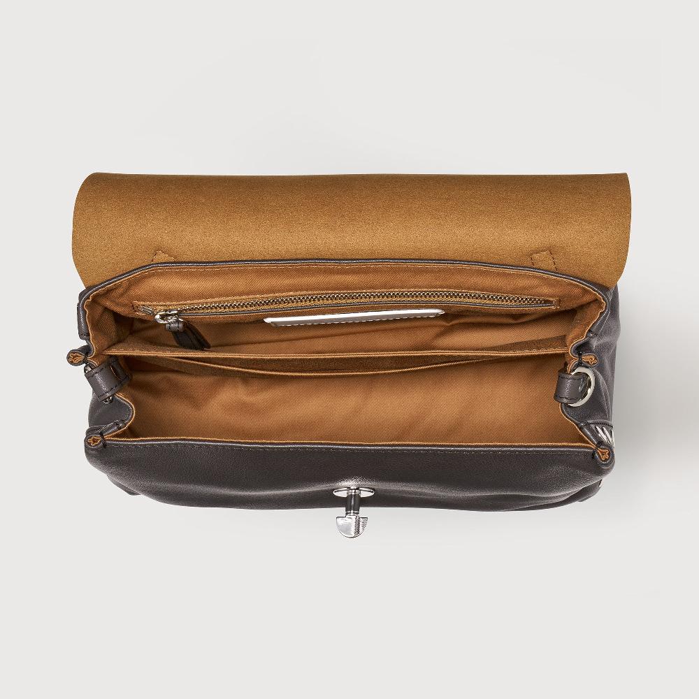 Zanellato BORSA POSTINA® SMALL IN PELLE LISCIA BROWN CORRETTO | Zanellato In Saldo