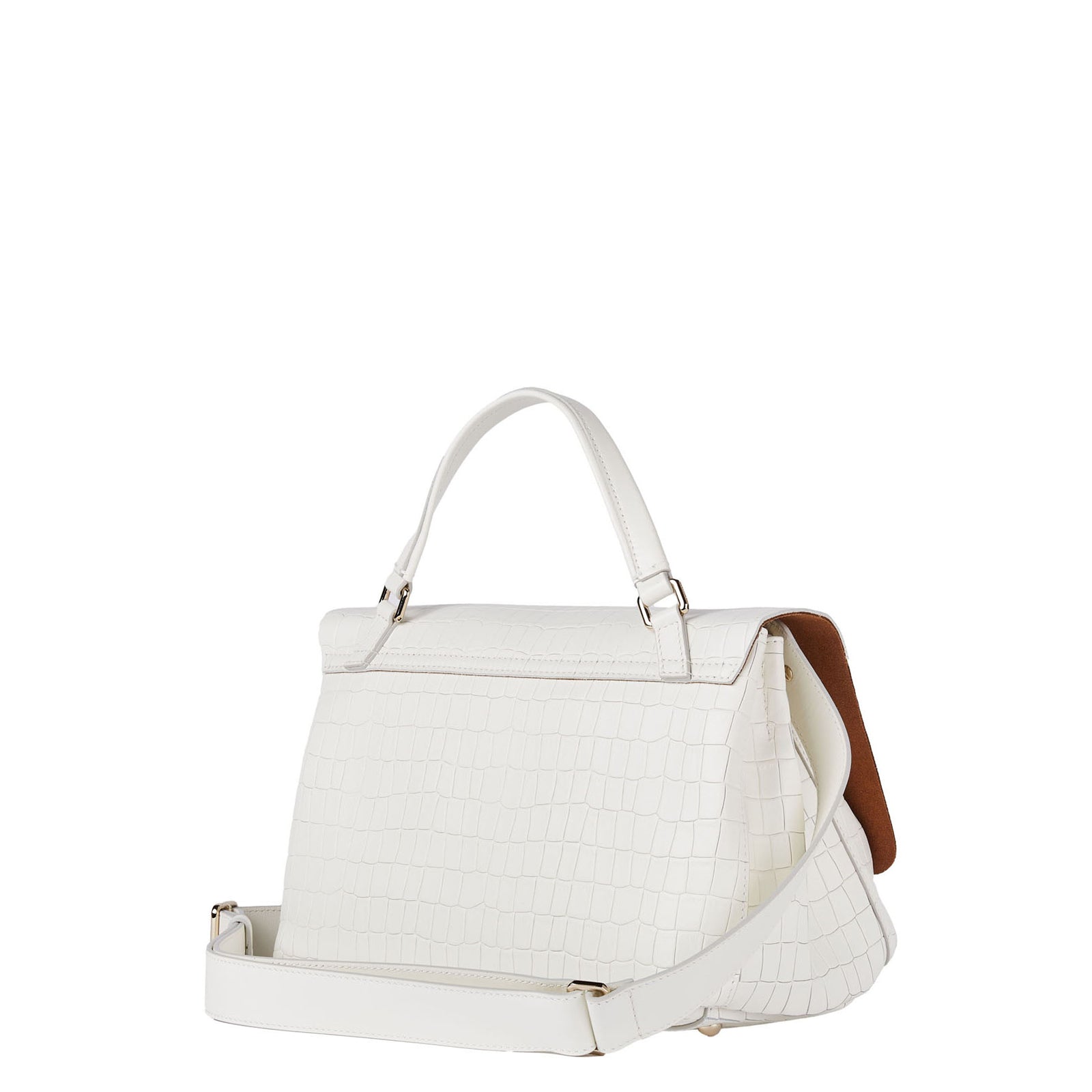 Zanellato BORSA POSTINA® SMALL IN PELLE STAMPATA WHITE LINO 21 | Zanellato Moda