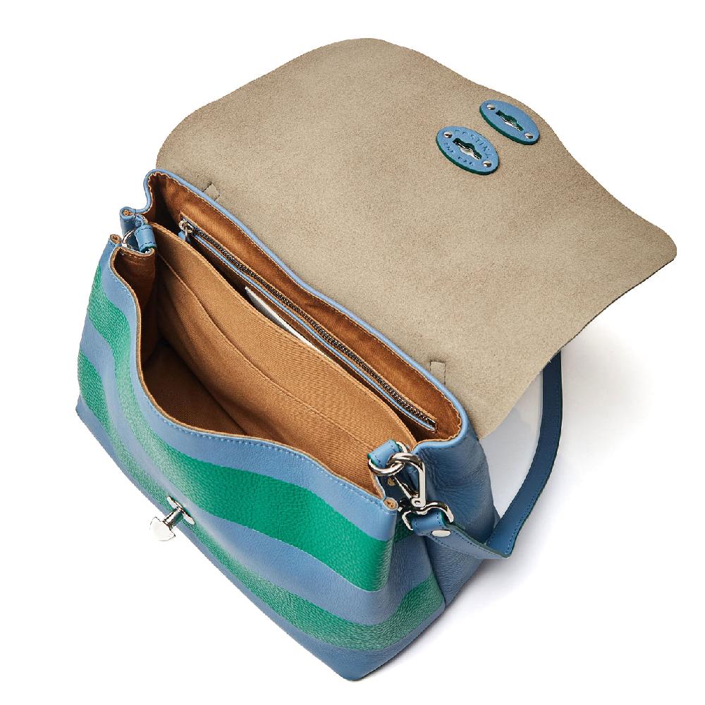 Zanellato BORSA POSTINA® SMALL IN PELLE MARTELLATA GREEN SMERALDO | Zanellato In Linea