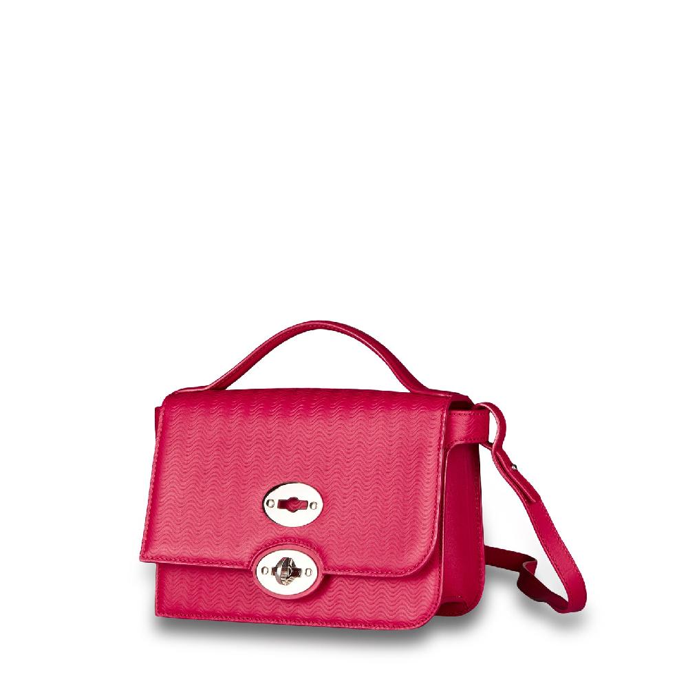 Zanellato BORSA ELLA UNICA IN PELLE STAMPATA ROSE FUCSIA | Zanellato Qualità