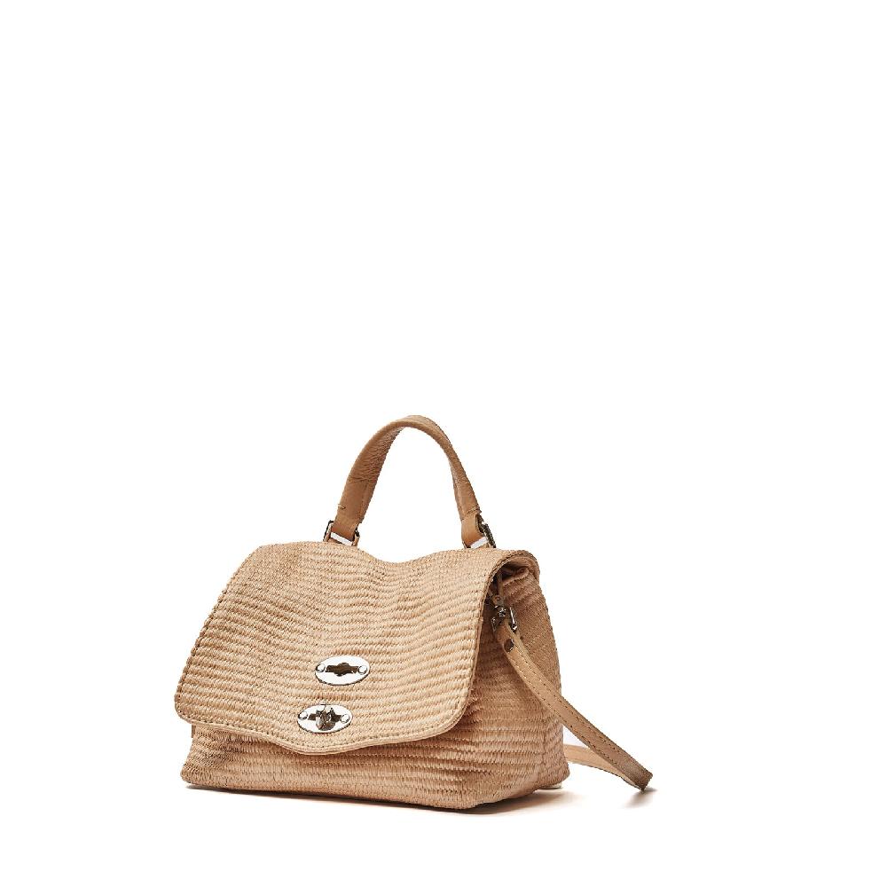 Zanellato BORSA POSTINA® BABY IN TESSUTO PAGLIA BEIGE AGAR AGAR | Zanellato Consegna Veloce
