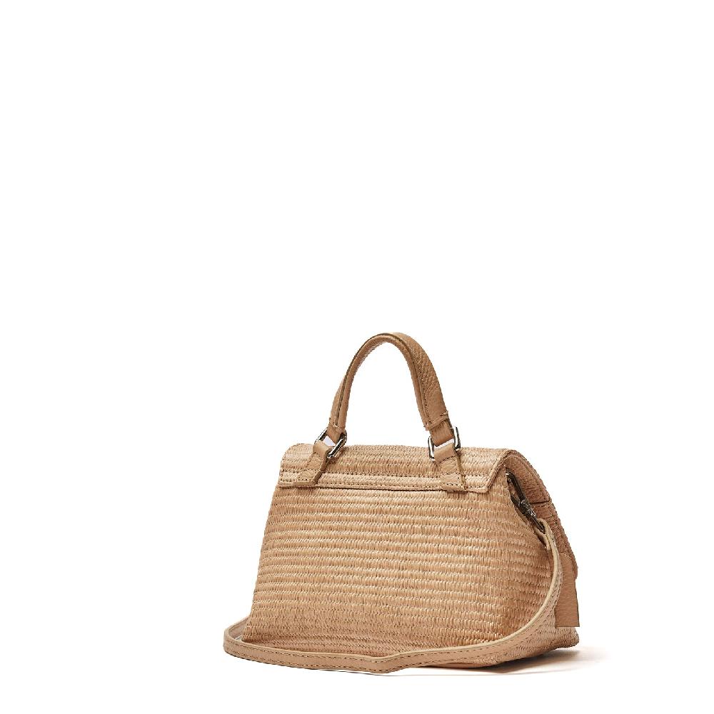 Zanellato BORSA POSTINA® BABY IN TESSUTO PAGLIA BEIGE AGAR AGAR | Zanellato Consegna Veloce