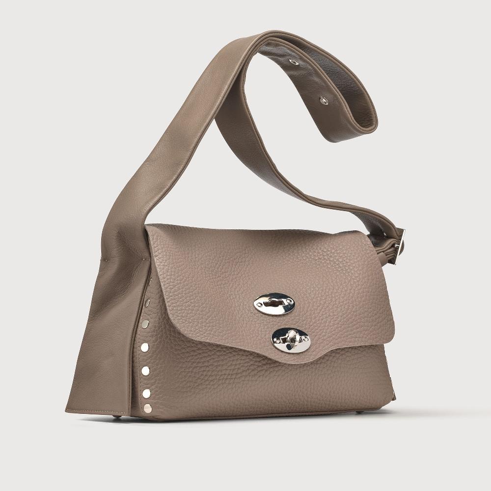 Zanellato BORSA POSTINA® SMALL IN PELLE MARTELLATA GREY CENERINO | Zanellato Shopping Online