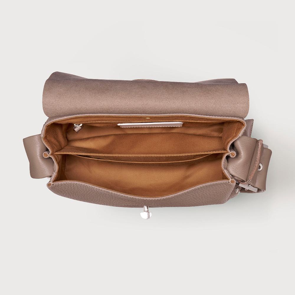Zanellato BORSA POSTINA® SMALL IN PELLE MARTELLATA GREY CENERINO | Zanellato Shopping Online