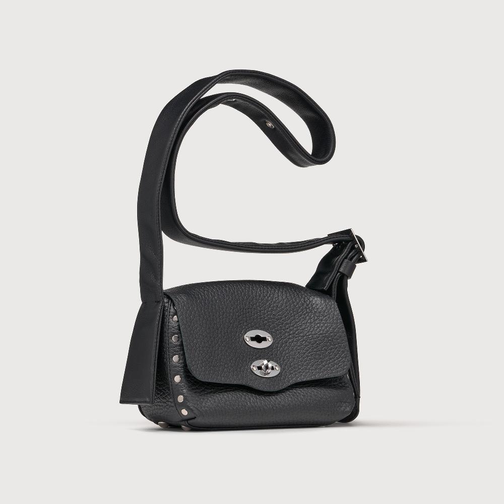 Zanellato BORSA POSTINA® BABY IN PELLE MARTELLATA BLACK NERO | Zanellato Prezzo Ridotto