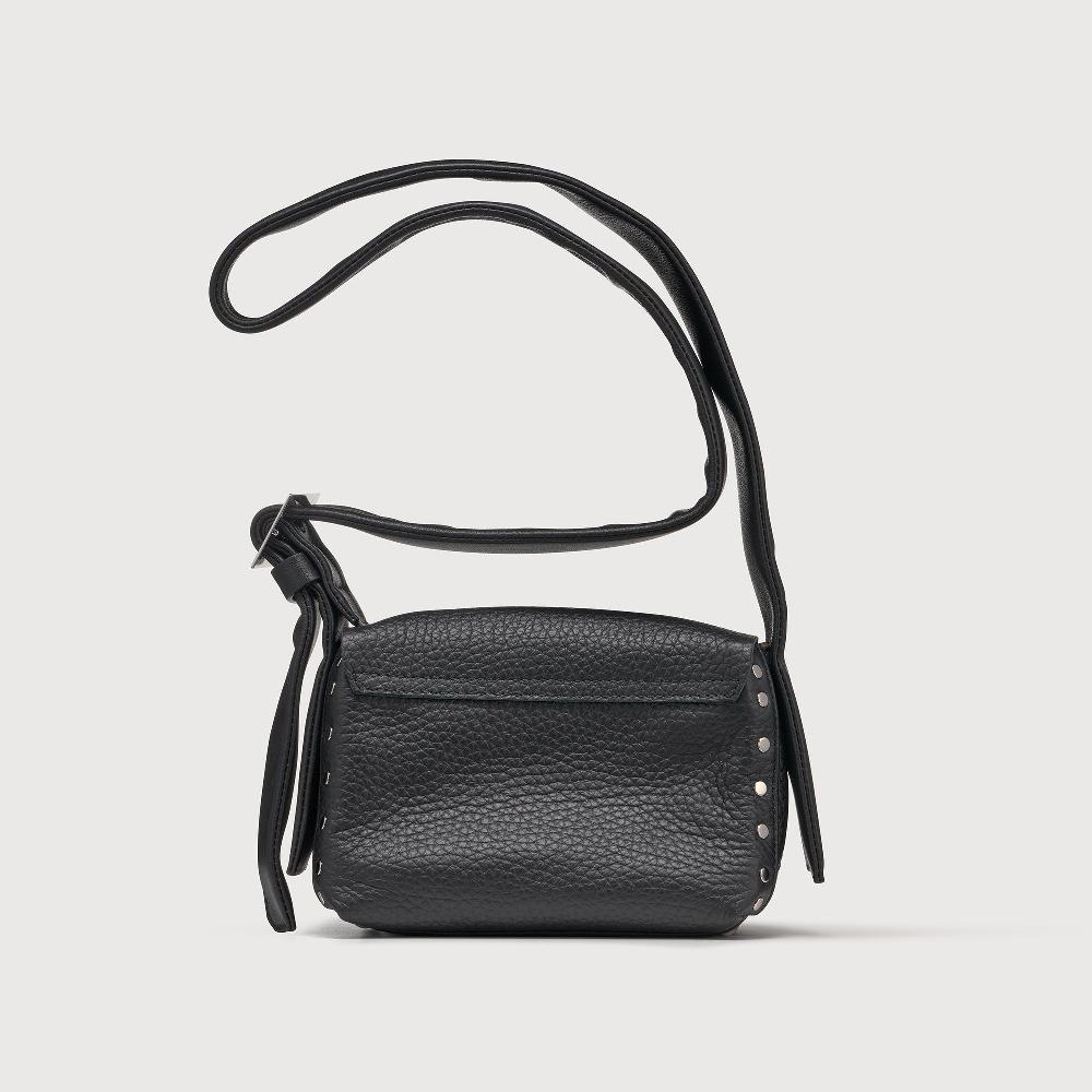 Zanellato BORSA POSTINA® BABY IN PELLE MARTELLATA BLACK NERO | Zanellato Prezzo Ridotto