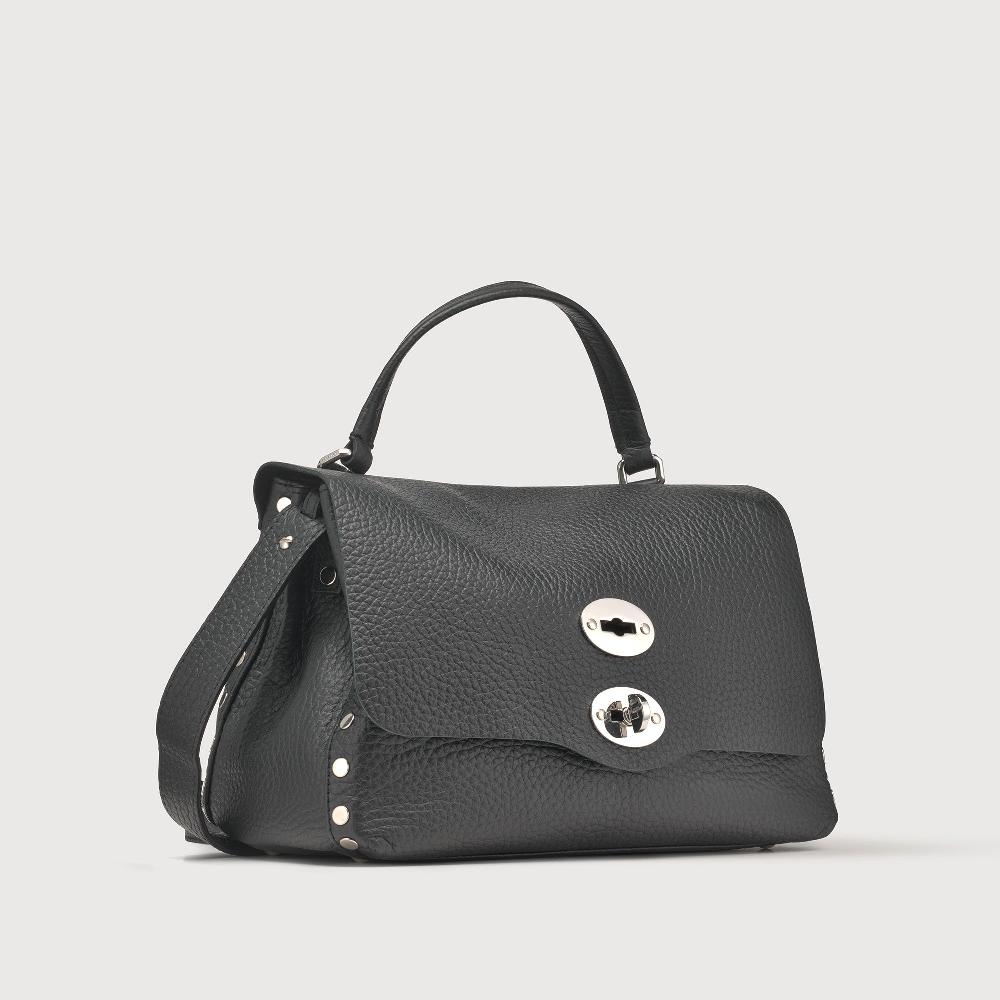 Zanellato BORSA POSTINA® SMALL IN PELLE MARTELLATA BLACK NERO | Zanellato Presa