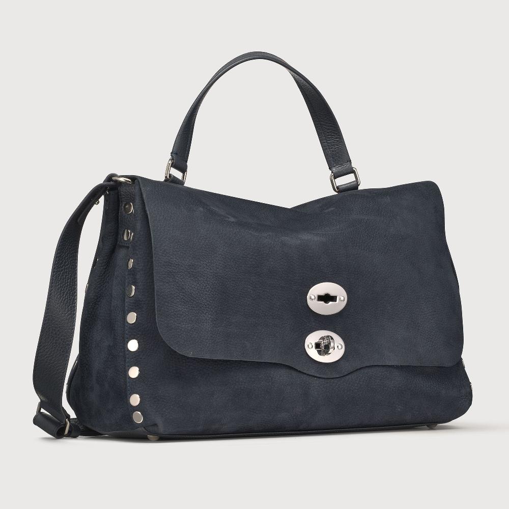 Zanellato BORSA POSTINA® MEDIUM IN PELLE NABUK BLUE NOTTE | Zanellato Economico