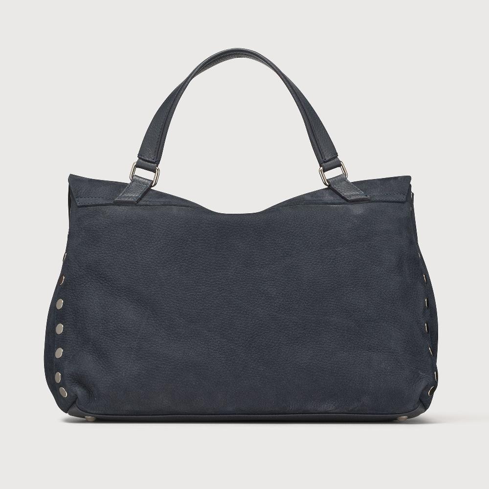 Zanellato BORSA POSTINA® MEDIUM IN PELLE NABUK BLUE NOTTE | Zanellato Economico