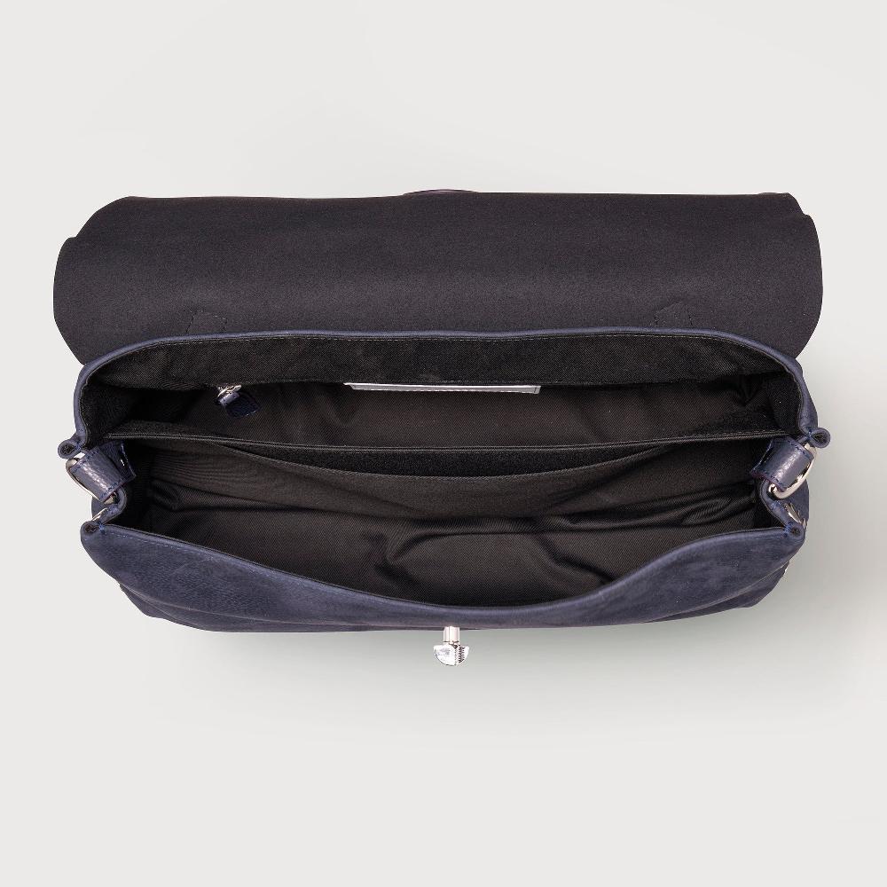 Zanellato BORSA POSTINA® MEDIUM IN PELLE NABUK BLUE NOTTE | Zanellato Economico