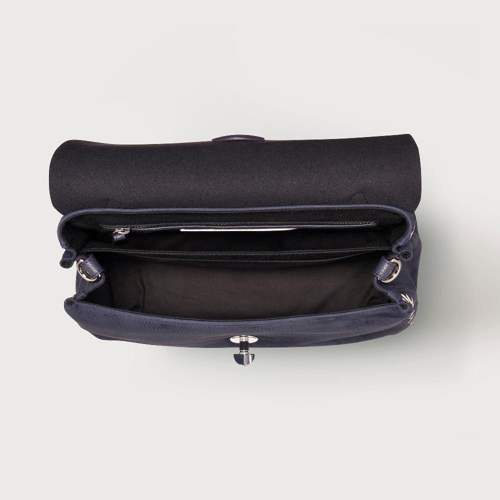Zanellato BORSA POSTINA® SMALL IN PELLE NABUK BLUE NOTTE | Zanellato Online