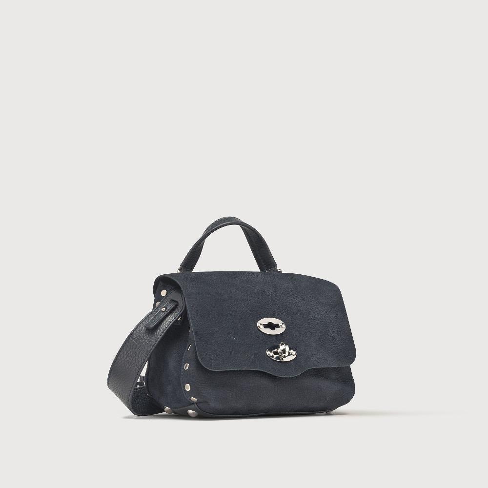 Zanellato BORSA POSTINA® BABY IN PELLE NABUK BLUE NOTTE | Zanellato Outlet