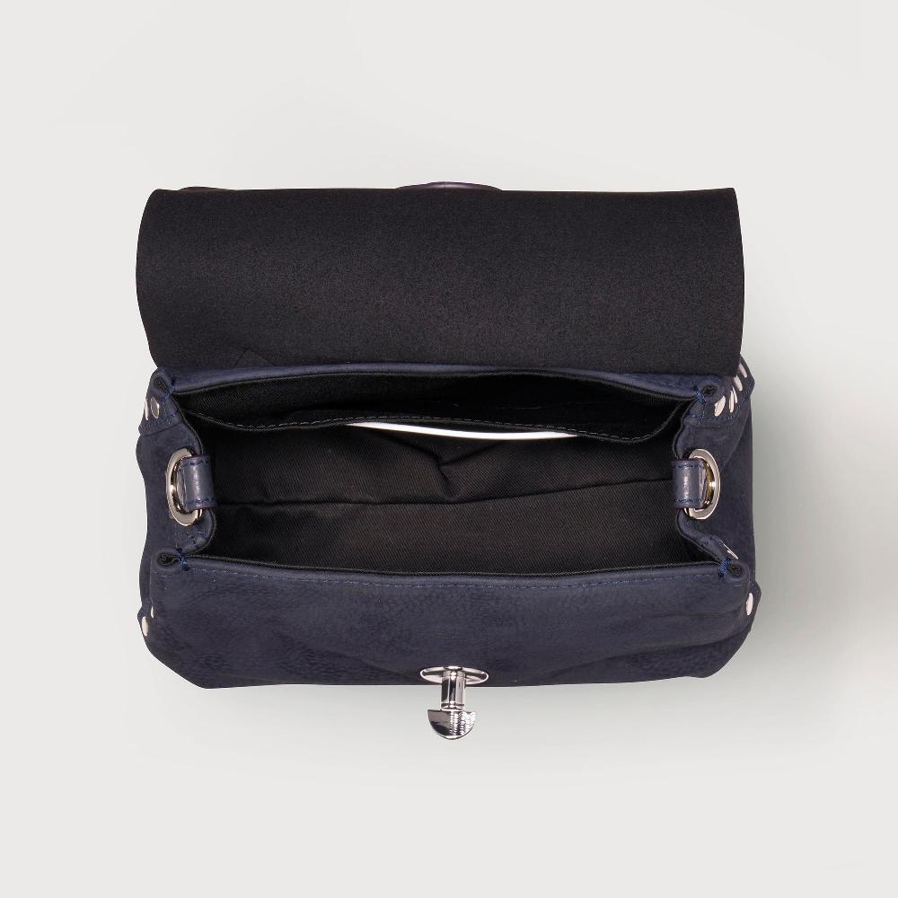 Zanellato BORSA POSTINA® BABY IN PELLE NABUK BLUE NOTTE | Zanellato Outlet