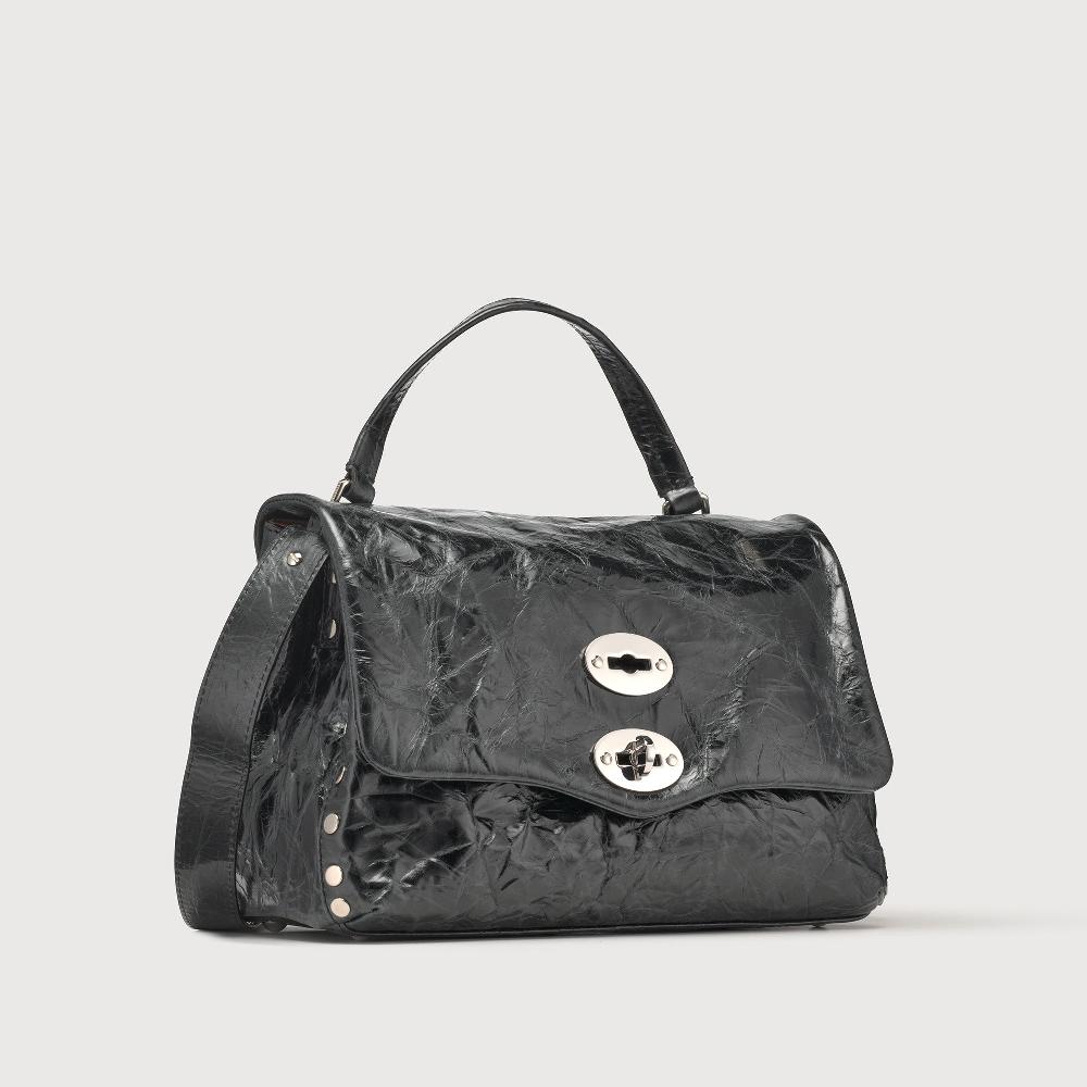 Zanellato BORSA POSTINA® SMALL IN PELLE SPAZZOLATA BLACK NERO | Zanellato Offerte