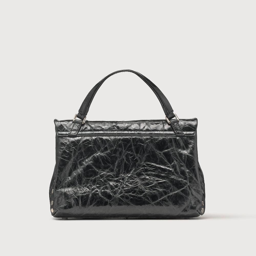 Zanellato BORSA POSTINA® SMALL IN PELLE SPAZZOLATA BLACK NERO | Zanellato Offerte