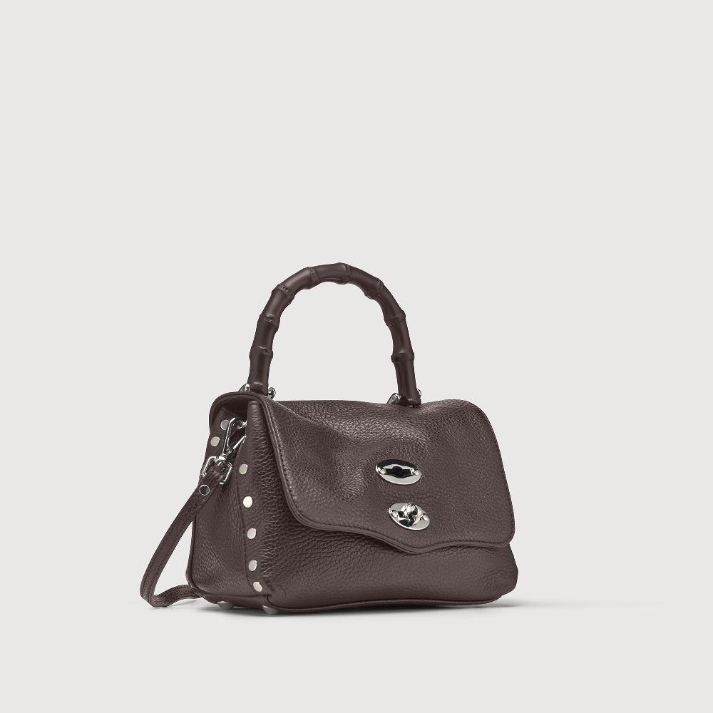 Zanellato BORSA POSTINA® BABY IN PELLE MARTELLATA BROWN MOCACCINO | Zanellato Vendita Calda