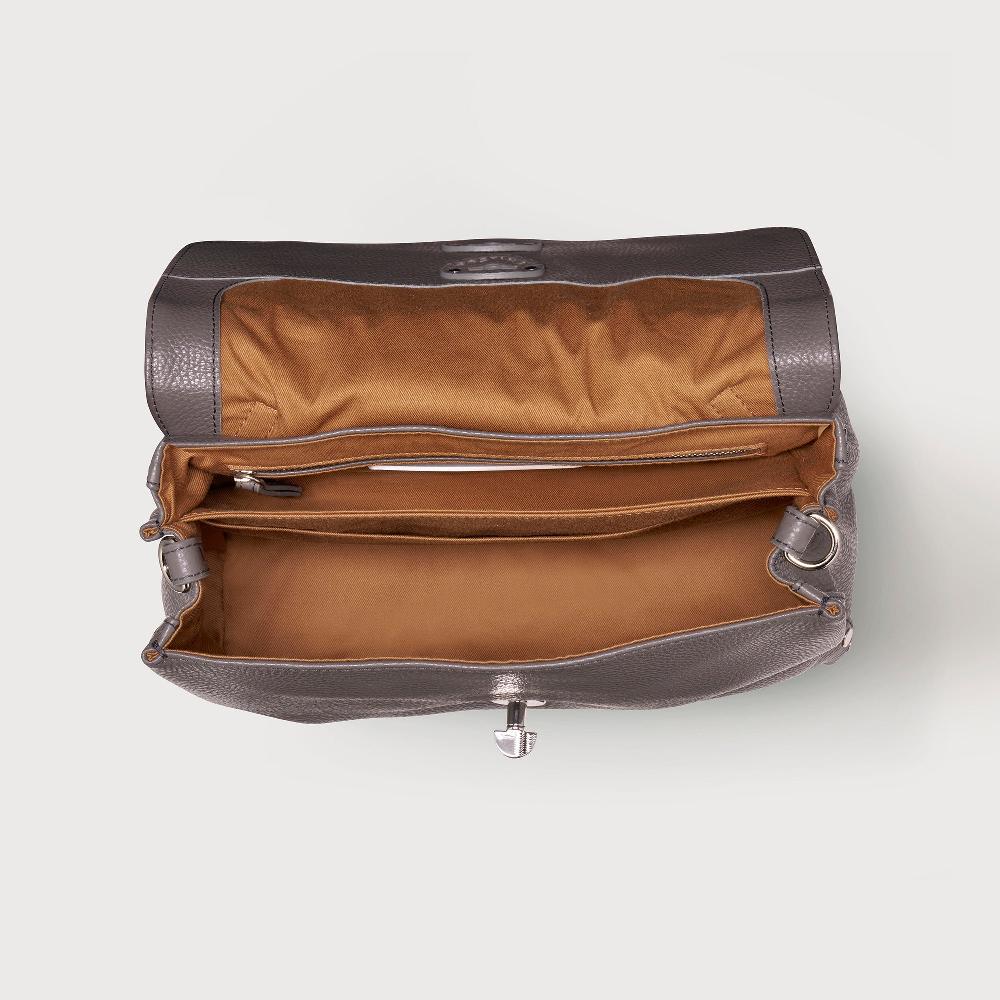Zanellato BORSA POSTINA® SMALL IN PELLE MARTELLATA GREY MONTEBIANCO | Zanellato Super sconto