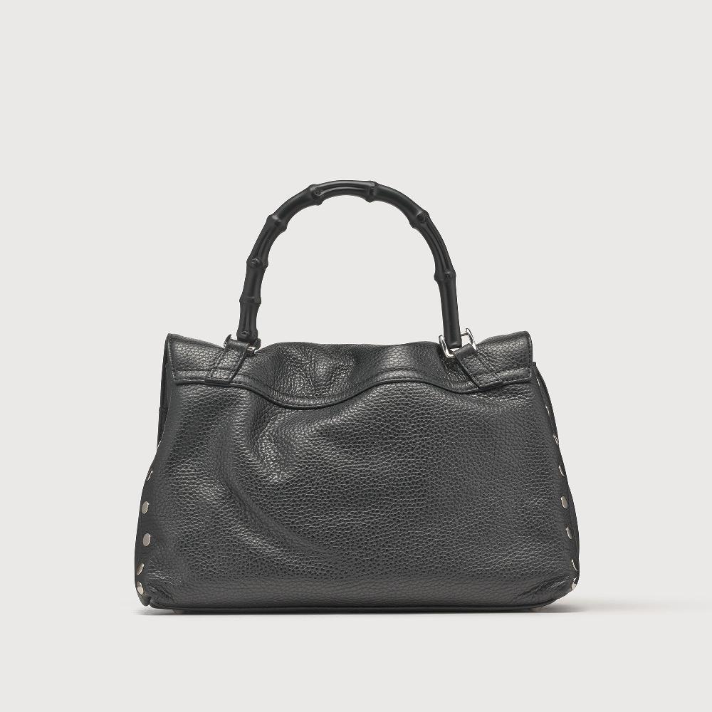 Zanellato BORSA POSTINA® SMALL IN PELLE MARTELLATA BLACK NERO | Zanellato Saldi Di Fabbrica