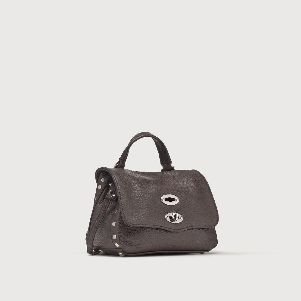 Zanellato BORSA POSTINA® BABY IN PELLE MARTELLATA BROWN MOCACCINO | Zanellato Nuova