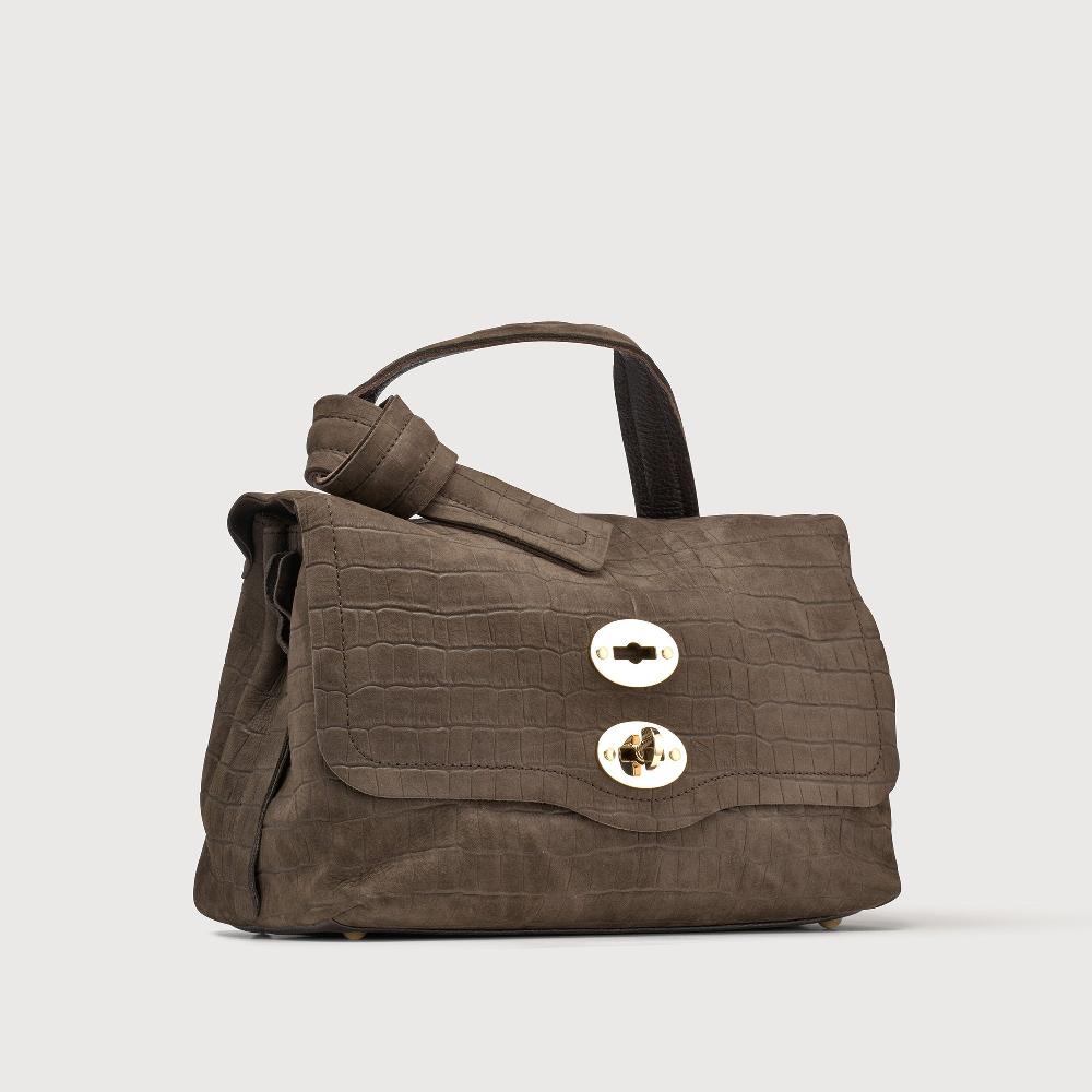 Zanellato BORSA POSTINA® SMALL IN PELLE NABUK BROWN FONDENTE | Zanellato Moda