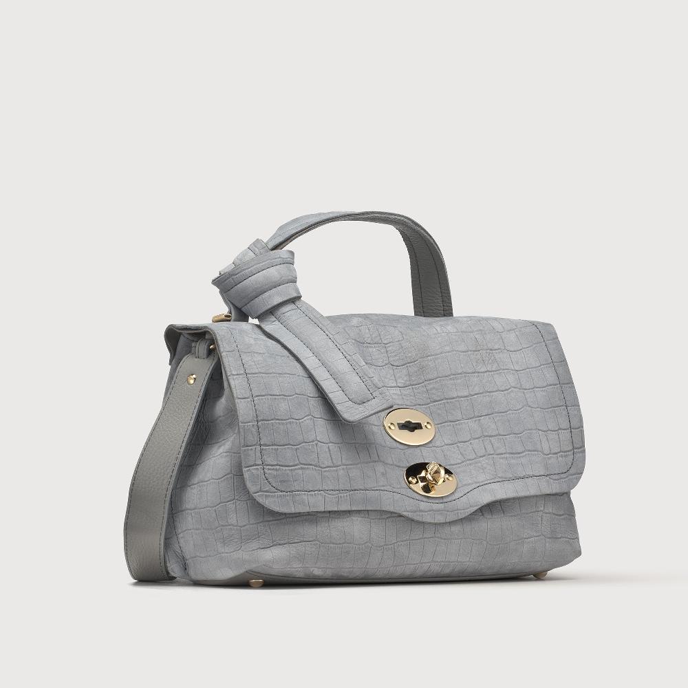 Zanellato BORSA POSTINA® SMALL IN PELLE NABUK GREY PIOGGIA | Zanellato 2025