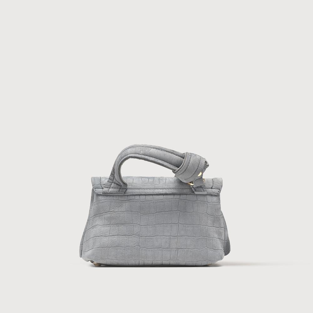Zanellato BORSA POSTINA® BABY IN PELLE NABUK GREY PIOGGIA | Zanellato Italy