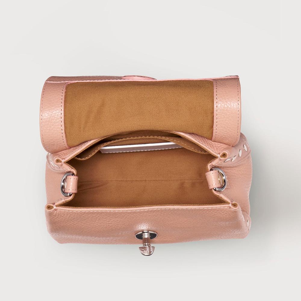 Zanellato BORSA POSTINA® BABY IN PELLE MARTELLATA PINK NUDE | Zanellato Nuovo