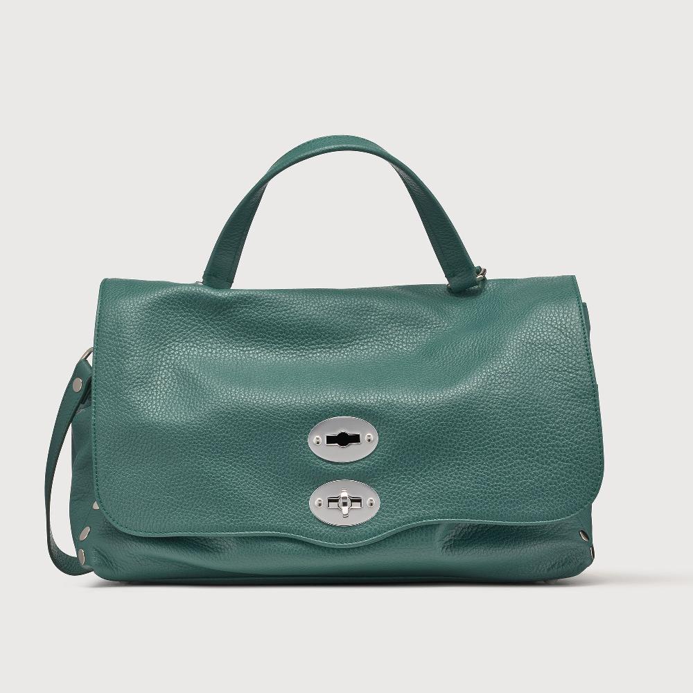 Zanellato BORSA POSTINA® MEDIUM IN PELLE MARTELLATA GREEN ACCA | Zanellato Qualità