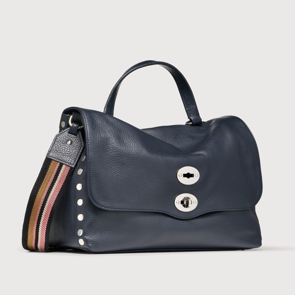 Zanellato BORSA POSTINA® MEDIUM IN PELLE MARTELLATA DARK NAVY | Zanellato Consegna Veloce